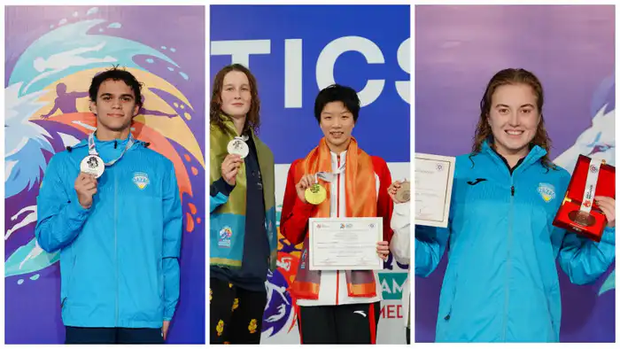 Казахстанские пловцы завоевали медали на чемпионате Азии в Ахмедабаде