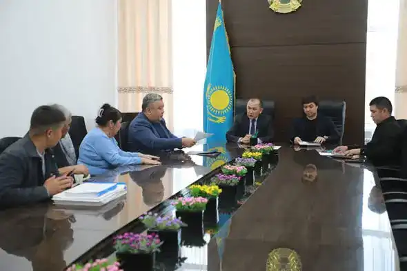 Строительство канализации в Сарыагашском районе Туркестана