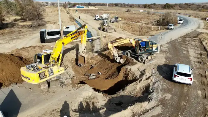 Работы по бетонированию канала «Найман» завершены в Туркестанской области (7)