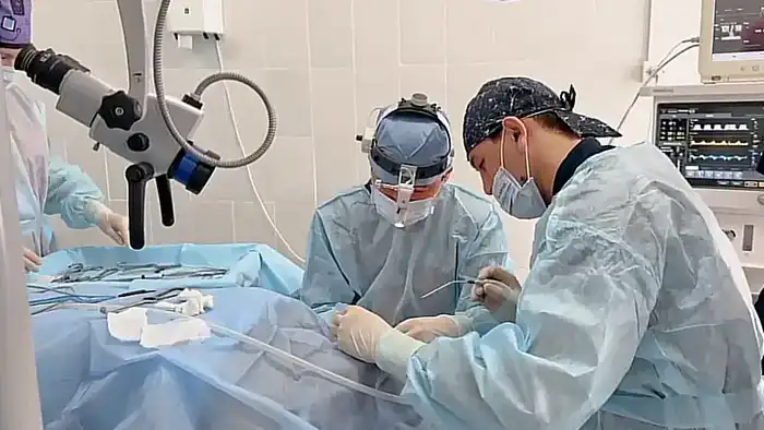 В Караганде успешно проведена первая операция по протезированию слуховой косточки