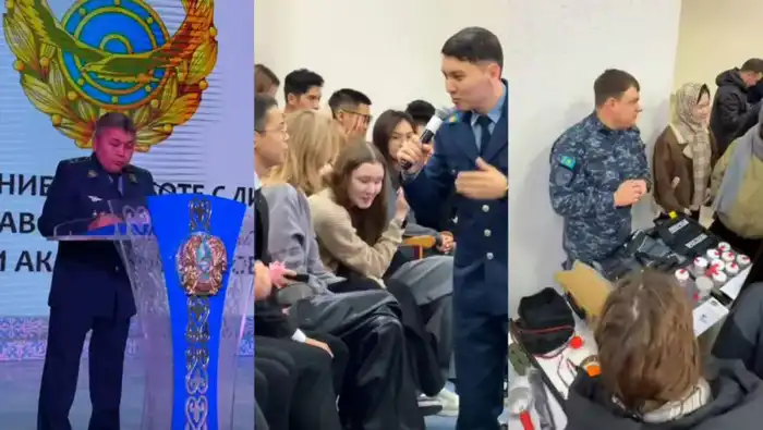 Кокшетау: полиция провела профориентационную встречу для школьников с демонстрацией службы