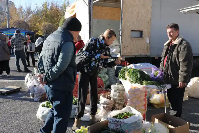 Ербол Карашукеев проверил цены и ассортимент на ярмарке в Таразе (6)