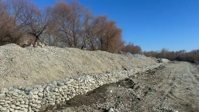 В рамках противопаводковых мер в Жетісу очищают русла рек и строят защитные дамбы (10)