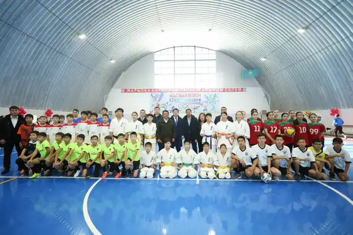 Нурдаулет Килыбай принял участие в открытии нового спортивного комплекса в Тупкараганском районе (10)