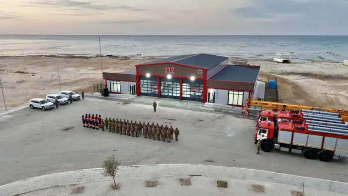 Новое спасательное подразделение в Актау на побережье Каспия