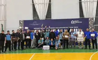 В Туркестане прошел волейбольный турнир среди IT-специалистов, победила команда МКТУ им. Ходжи Ахмеда Ясави
