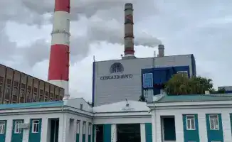 Новая дымовая труба на ТЭЦ-2 в Петропавловске