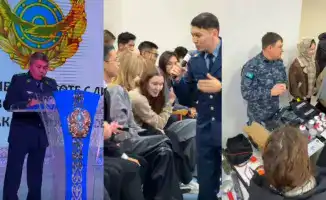 Кокшетау: полиция провела профориентационную встречу для школьников с демонстрацией службы