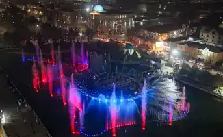 Первый музыкально-огненный фонтан в Шымкенте: торжественное открытие на территории общественного пространства 'Озеро'