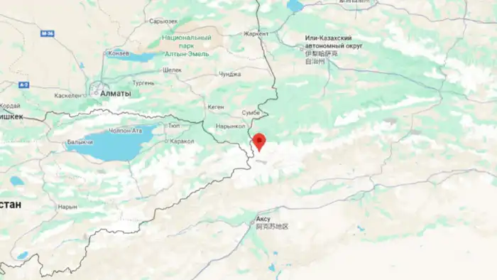 Международные сейсмические события: Землетрясения на границе Казахстана с Китаем и Кыргызстаном