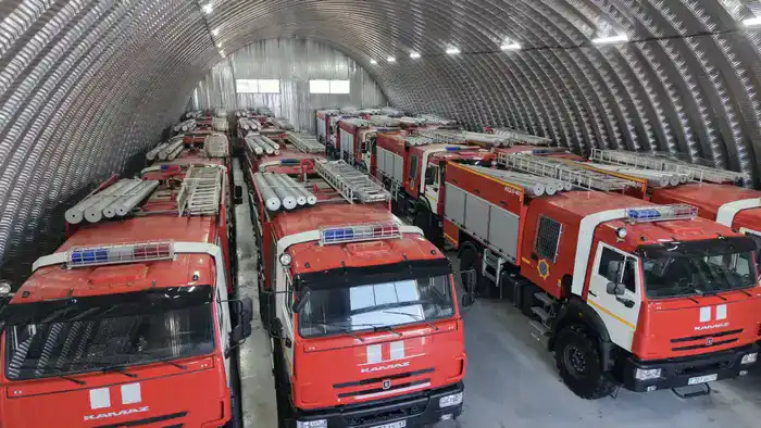 Современный ангарный комплекс МЧС в Шымкенте: шаг к повышению безопасности населения региона