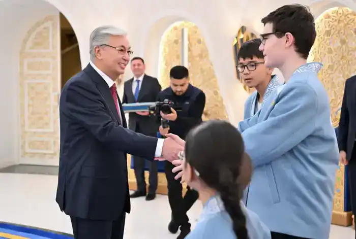 Шахматист из Актау Эдгар Мамедов, одержавший победу на мировых первенствах, встретился с Главой государства (4)