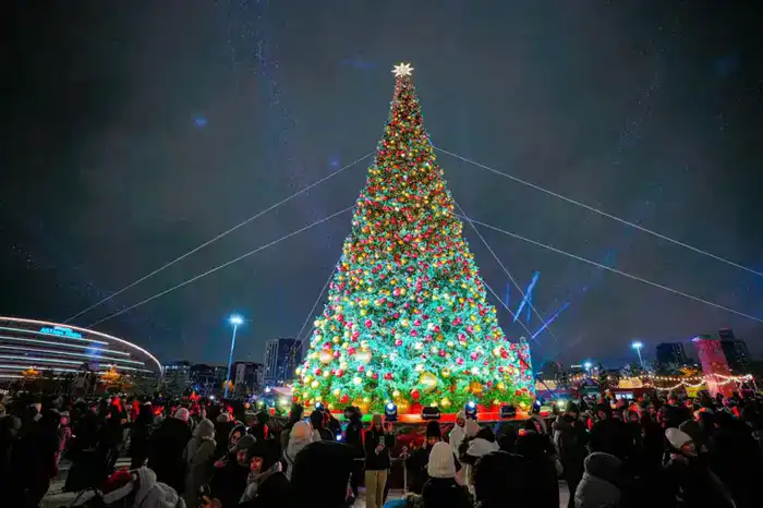 Астана оживает: более 40 ёлок зажгли огни