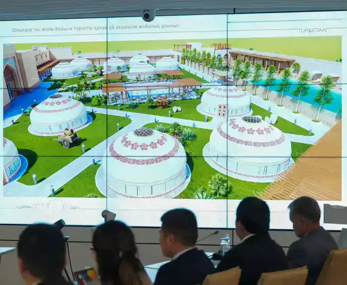 Обсуждение архитектурных проектов в Туркестане: гостиница в казахском национальном стиле и благоустройство туристических объектов