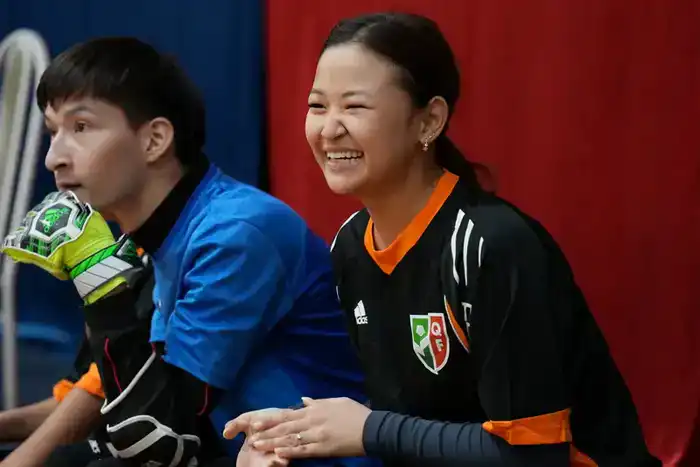 Инклюзивный матч футбольного спорта в Караганде