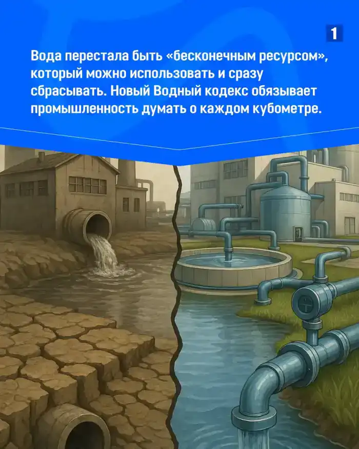 Водный кодекс: Промышленность адаптируется к новым требованиям по экономии воды