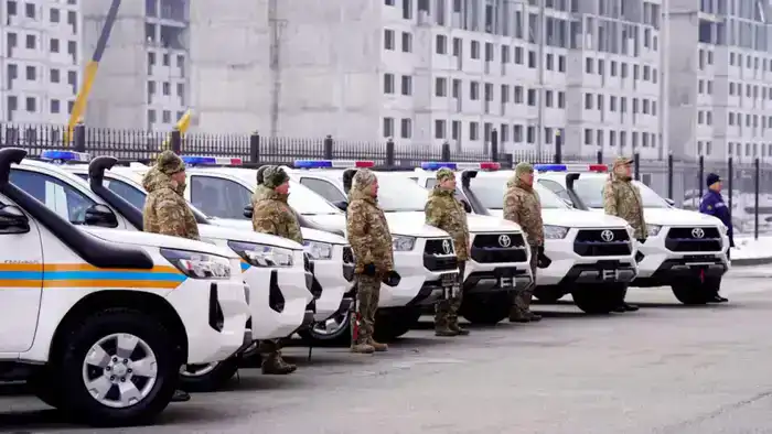 ТУРКЕСТАН: ДЕПАРТАМЕНТУ ПО ЧРЕЗВЫЧАЙНЫМ СИТУАЦИЯМ ВРУЧЕНЫ КЛЮЧИ ОТ НОВОЙ ТЕХНИКИ (3)