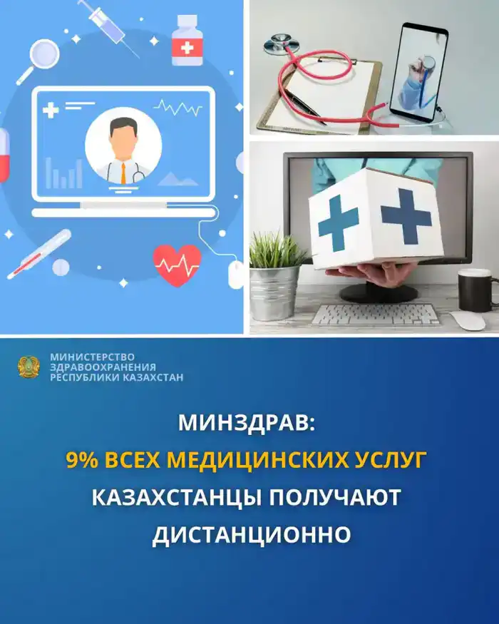 Казахстан: 9% медицинских услуг предоставляются дистанционно для улучшения доступа в удаленных районах