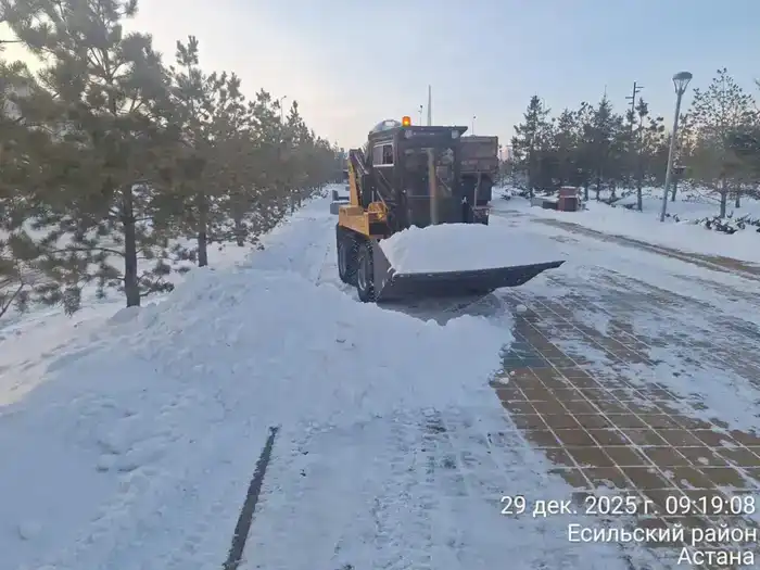 Почти 3 000 дорожных рабочих и свыше 1 400 единиц спецтехники задействованы в снегоуборочных работах в Астане (4)