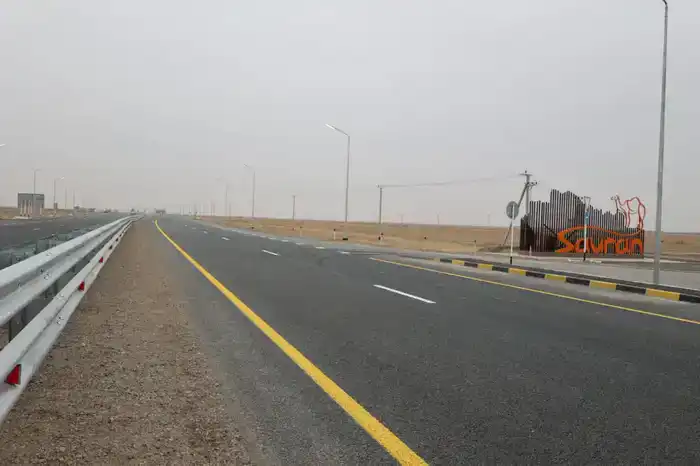 ТУРКЕСТАН: РАЗВОРОТНАЯ ПЛОЩАДКА НА АВТОДОРОГЕ М-32 «САМАРА-ШЫМКЕНТ» КАПИТАЛЬНО ОТРЕМОНТИРОВАНА И ВВЕДЕНА В ЭКСПЛУАТАЦИЮ (2)