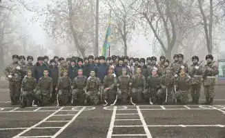 В Шымкенте солдат бригады противовоздушной обороны привели к Военной присяге