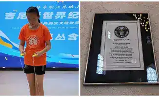 11-летняя школьница из Китая Ву Конган устанавливает два рекорда Гиннесса, вдохновляя молодежь на занятия спортом и активный образ жизни