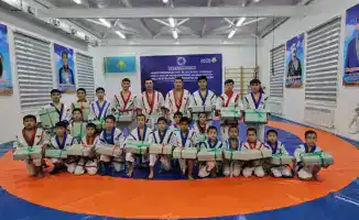 В селе Кейден открыт новый зал борьбы для детей