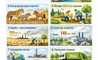 Экологические достижения Казахстана 2025 года участие 64 млн человек