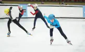 Лучшие участники чемпионата по шорт-треку в Астане 2023