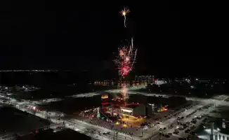 Косшы зажгла первую новогоднюю елку