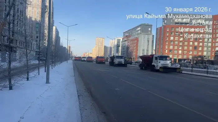 Более 1 100 единиц спецтехники вывели на уборку снега в Астане (6)