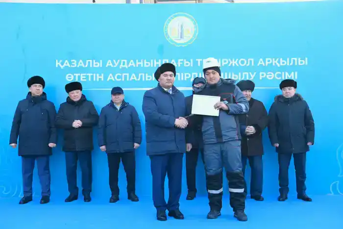 В Казалинском районе введён в эксплуатацию мост через железную дорогу (4)