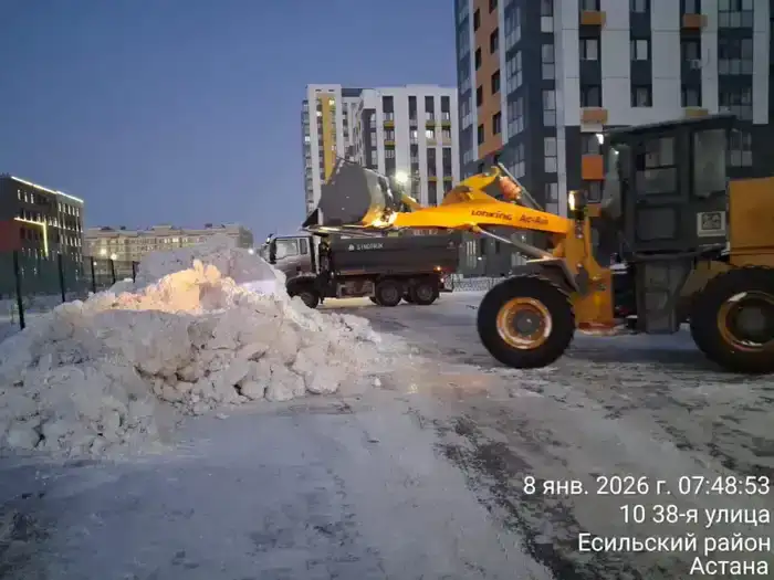 Более 3 000 дорожных рабочих вышли на уборку снега в Астане (10)