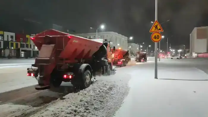 Тысяча единиц спецтехники задействована в снегоуборочных работах в Астане (4)