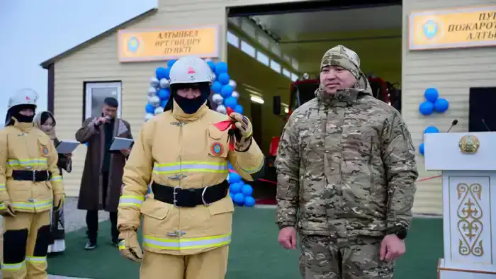 В районе Улкен Нарын открыт добровольный пожарный пост (5)