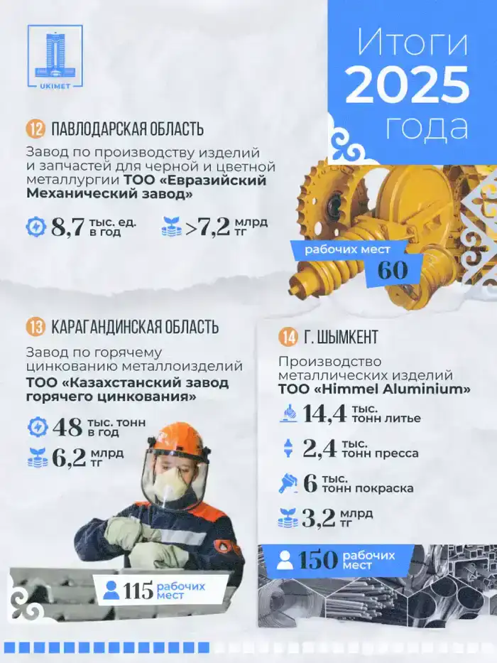 В Казахстане в 2025 году запущено 33 новых промышленных предприятия (4)