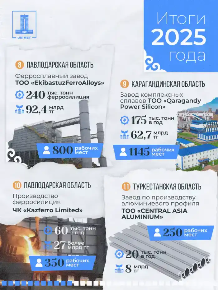 В Казахстане в 2025 году запущено 33 новых промышленных предприятия (3)