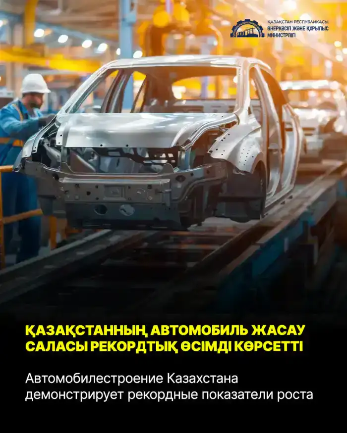 Казахстан: Рекордный рост автопроизводства в 2025 году