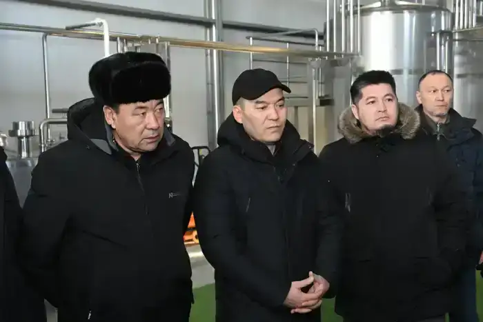 Глава региона проверил строительство завода по производству сухого порошка из верблюжьего молока (5)