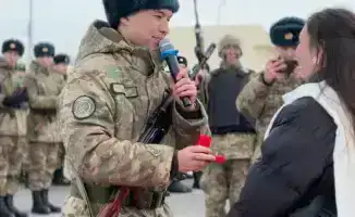 В ТУРКЕСТАНЕ НОВОБРАНЦЫ ПРИНЯЛИ ВОИНСКУЮ ПРИСЯГУ ПЕРЕД РОДИНОЙ