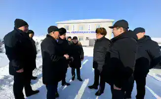 Посещение акимом области крестьянских хозяйств Бескарагайского района