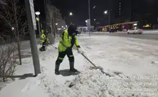 Снежная симфония: более 3 000 дорожных рабочих очищают Астану от зимнего покрова