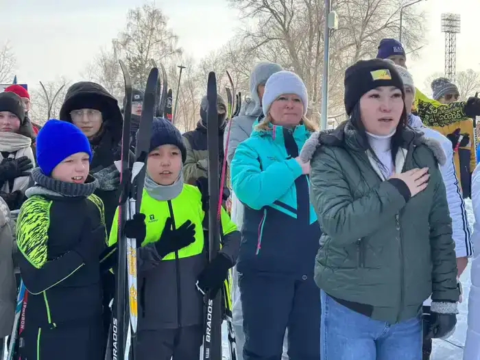 Лыжный забег в Акмолинске в поддержку Олимпиады
