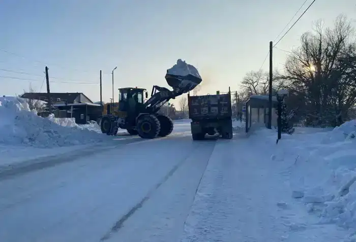 В области Абай на постоянной основе проводятся работы по уборке и вывозу снега (2)