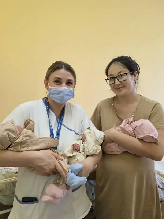 В Костанайской области родилась тройня — первый случай за три года