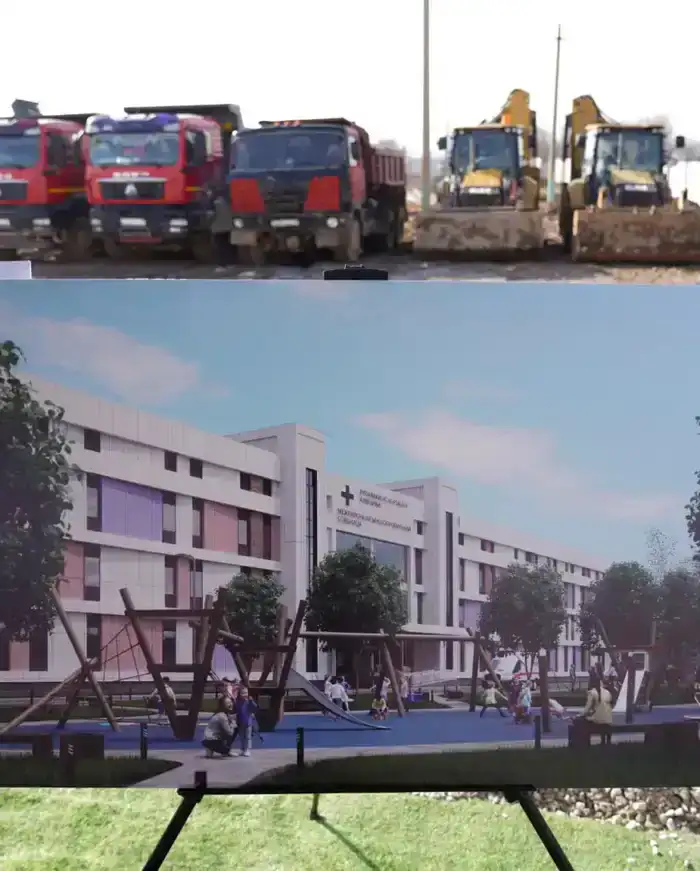 В РАМКАХ ПОРУЧЕНИЯ ПРЕЗИДЕНТА В САРЫАГАШЕ НАЧАТО СТРОИТЕЛЬСТВО СОВРЕМЕННОЙ МНОГОПРОФИЛЬНОЙ БОЛЬНИЦЫ НА 300 КОЕК (8)