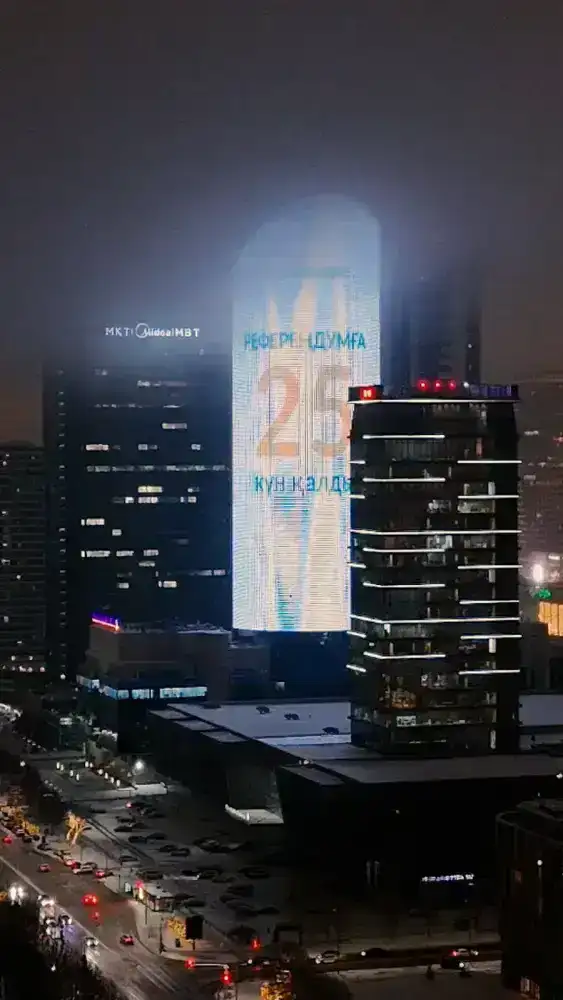 В Астане стартовал обратный отсчет до референдума: табло установлены на главных объектах города