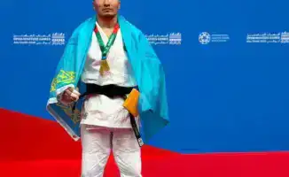 Нурсултан Болат из Астаны завоевал золото на чемпионате по дзюдо в Абу-Даби