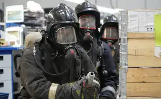 Пожарные учения в торговых центрах города