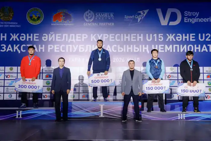 Ризабек Айтмухан завоевал титул чемпиона страны в весе 125 кг на чемпионате Казахстана U15 и U23
